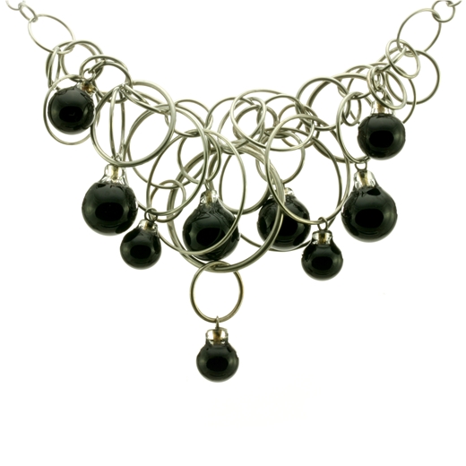 Black Nine Bubble Necklace