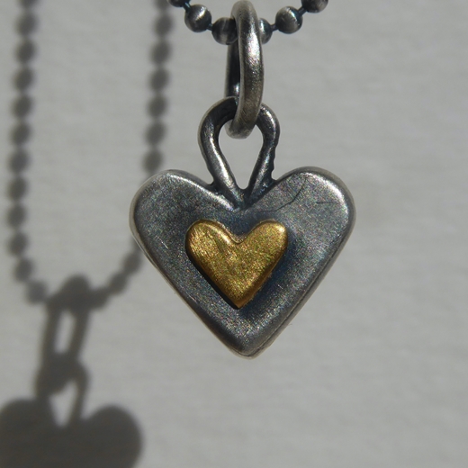 Moonclouds Heart Pendant - back