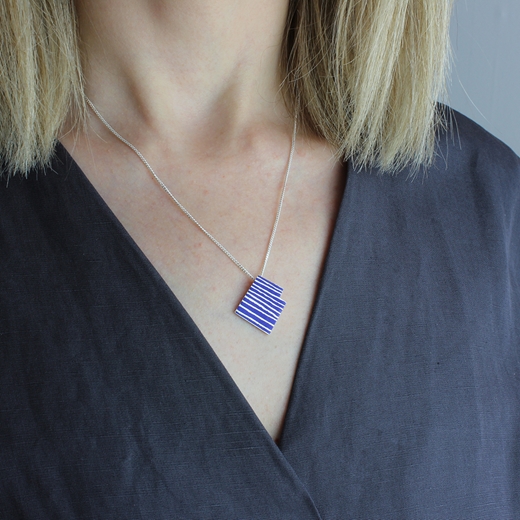 ‘Lines in Motion’ Pendant - worn