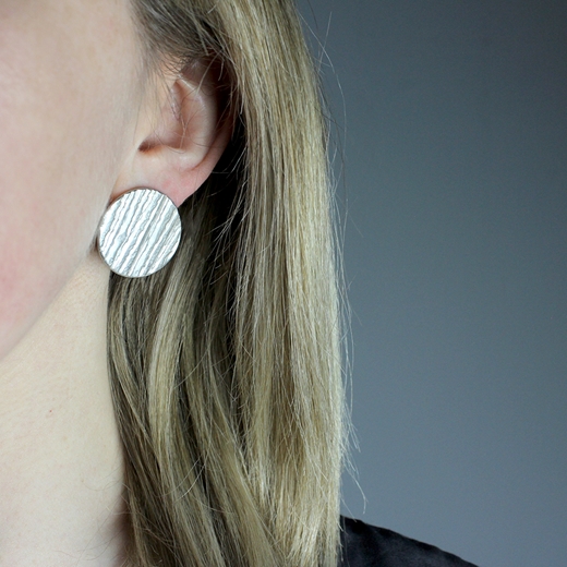 Strata stud earrings - worn