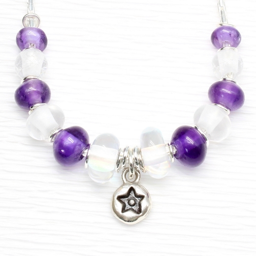 Amethyst star necklace, 1