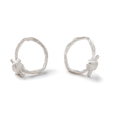 small knotted string earrings