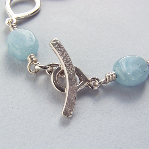 aquamarine bead bracelet catch