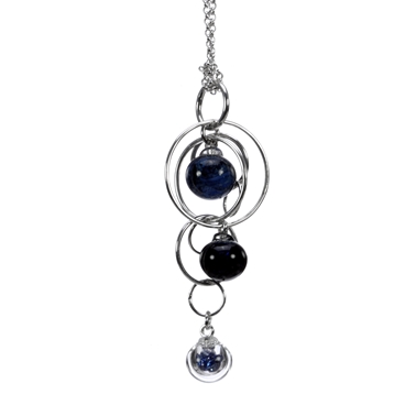 aventurine-blue-triple-bubble-lamp-worked-glass-sterling-silver-pendant-by-charlotte-verity