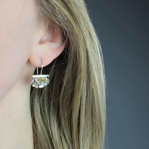 Landscape earrings - worn