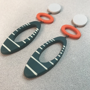 Maxi ellipse long earrings