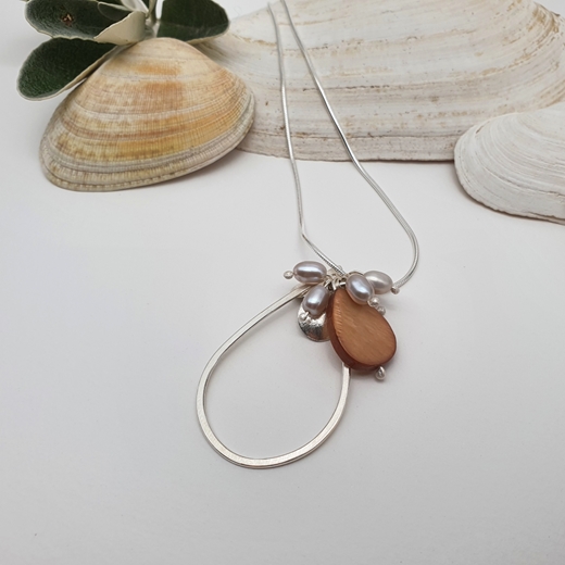back eucalyptus petal pendant