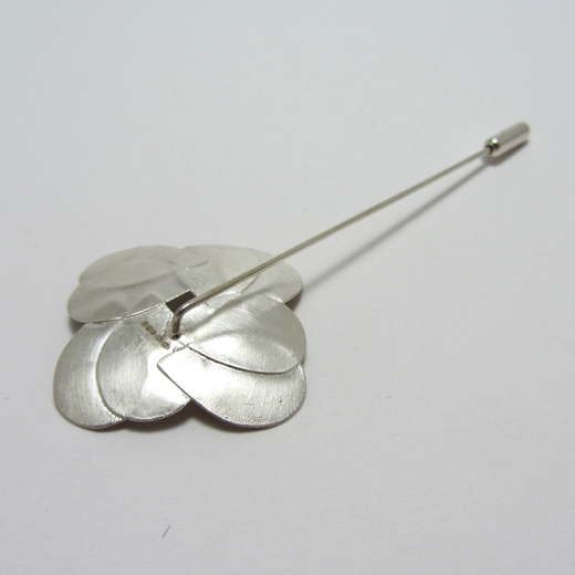 back of pear flower pin