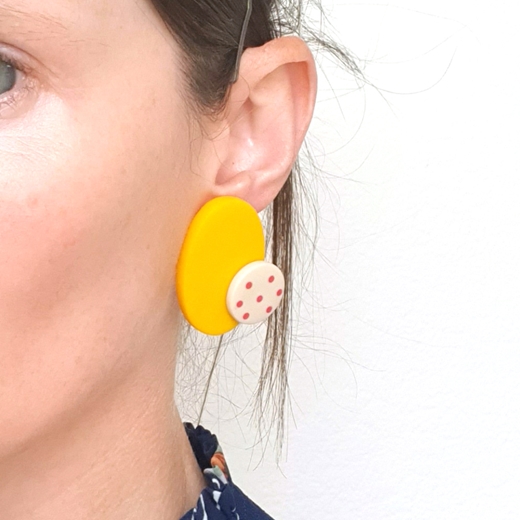 Earrings shown to scale