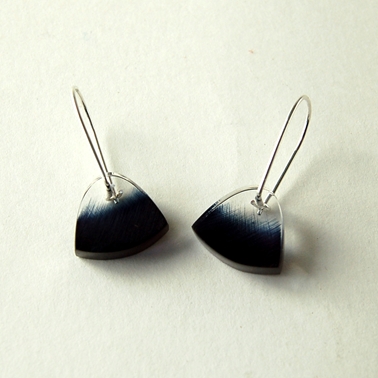 black brushstroke earrings