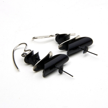 Black small earrings