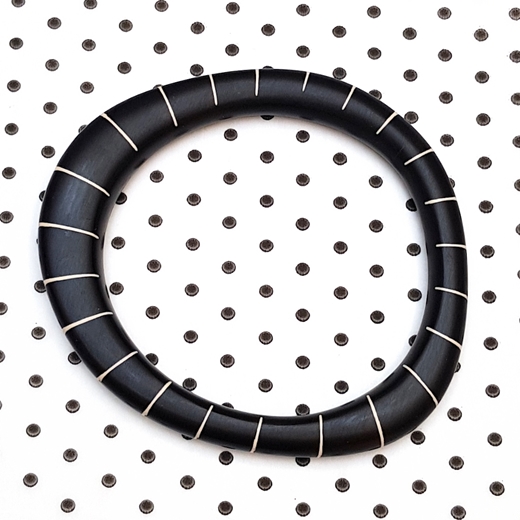black stripy magnetic resin bangle