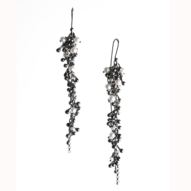 Blossom silver drop earrings