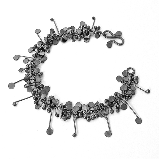 Blossom bracelet, oxidised