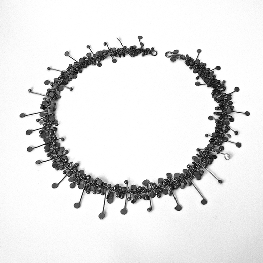 Blossom necklace, oxidised
