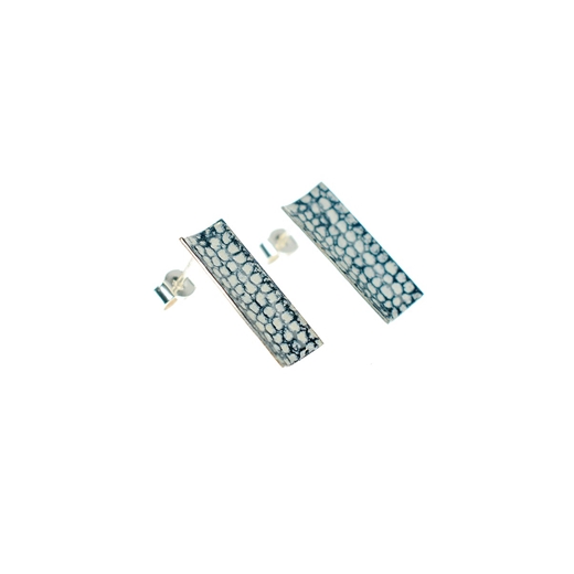Blue rectangle curved studs