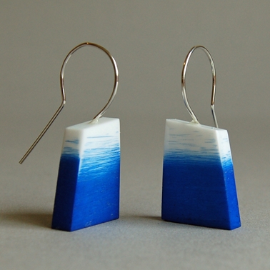 blue graffiti earrings