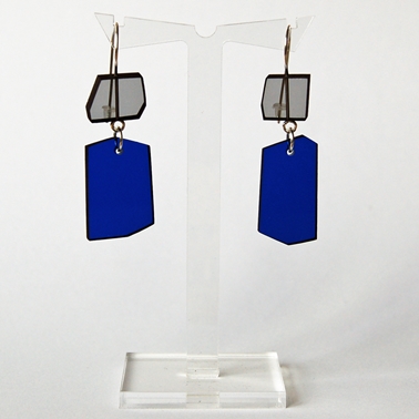 blue shard earrings A0012