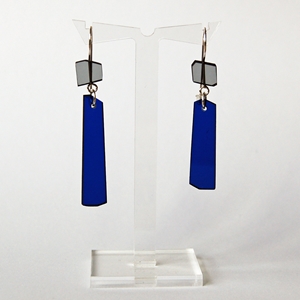 blue shard earrings A0014