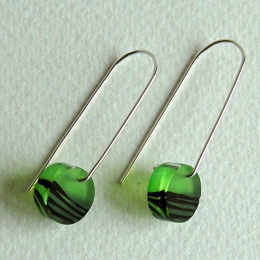 bright green horizon earrings