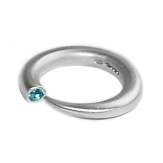 Tapering Silver Wiggly Ring