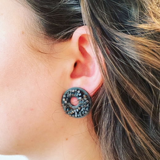 Void earrings - worn