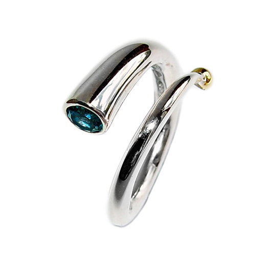 Silver Spiral Wiggly Ring