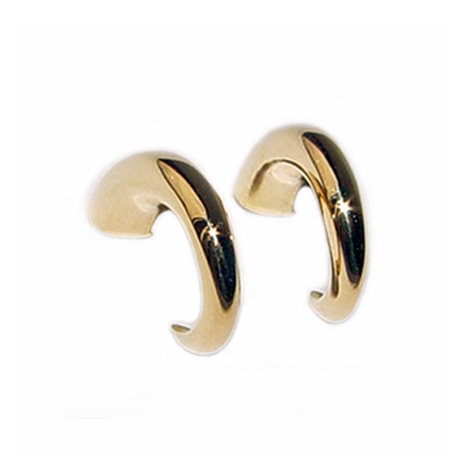 small tapering 18ct yellow gold hoops