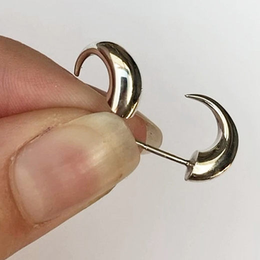 Silver Wiggly Hoops