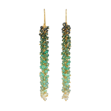 Emerald ombre earrings