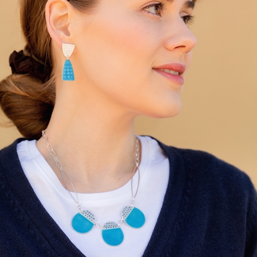 Leonora 1 earrings on model