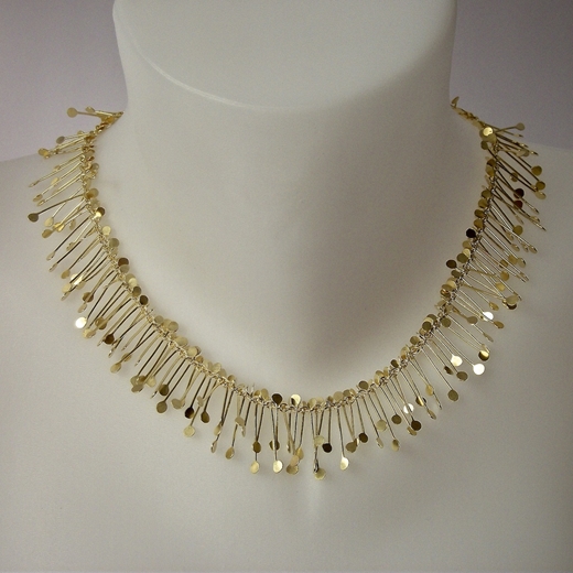 Chaos wire necklace, gold by Fiona DeMarco