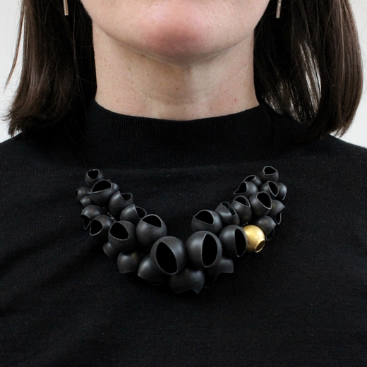 Cluster necklace worn