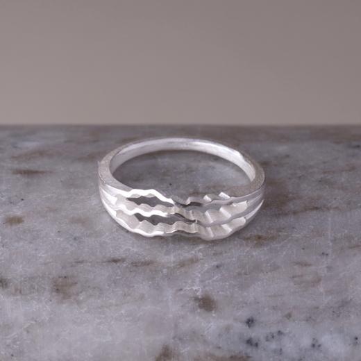 Strata Ring Silver by Clara Breen