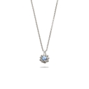 Cluster Pendant - Silver and blue sapphire