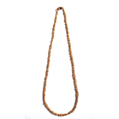 Gold Plated Crochet Chain Necklace
