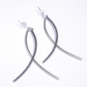 Duotex Curved Dangly Earrings