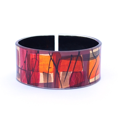 Red Oval Bangle