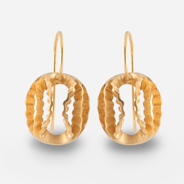 Dainty Strata earrings- Gold-plated Silver by Clara Breen