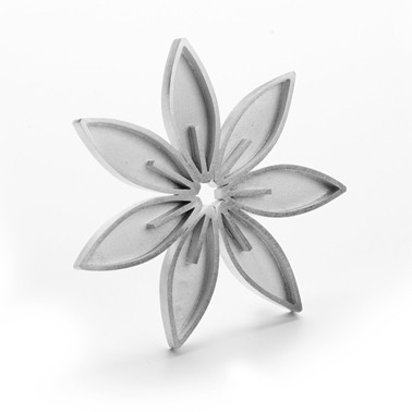 Silver Flower Brooch