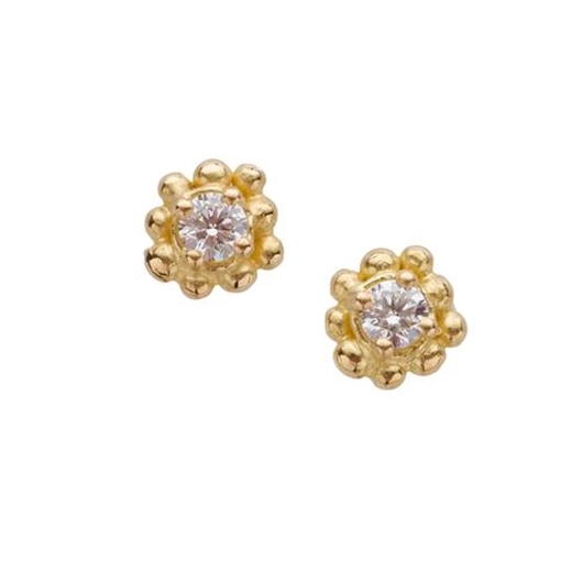 Diamond studs front view