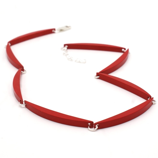 Red 8 Link Luna Necklace