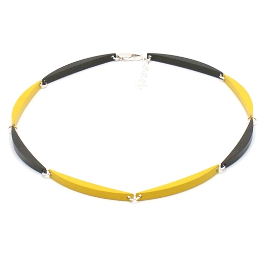 Grey & Yellow 8 Link Luna Necklace