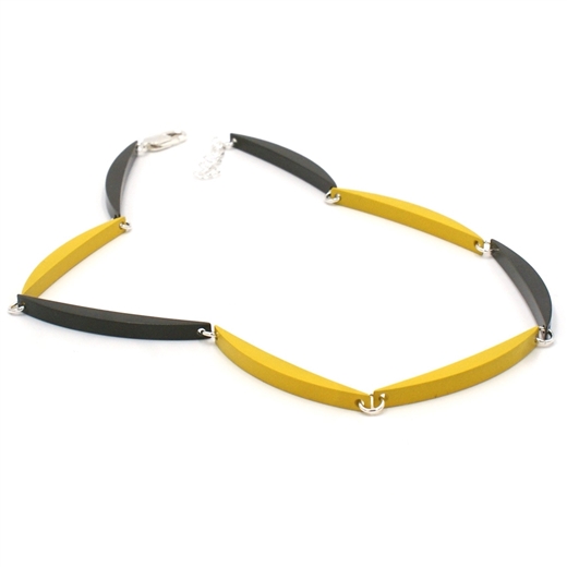 Grey & Yellow 8 Link Luna Necklace
