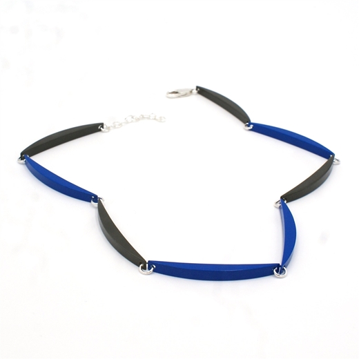 Ultramarine & Graphite Luna Link Necklace