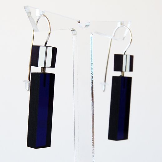glass and blue construction 12 earrings 2