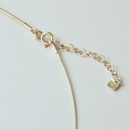 Black 1 Piece Asymmetrical Necklace-Clasp Detail