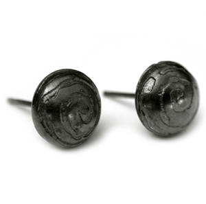 Pillow Pod Studs, etched swirl