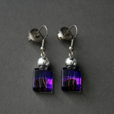 Bottle Drop Earrings in Purple