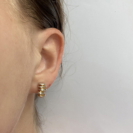 Silver Stack Earrings